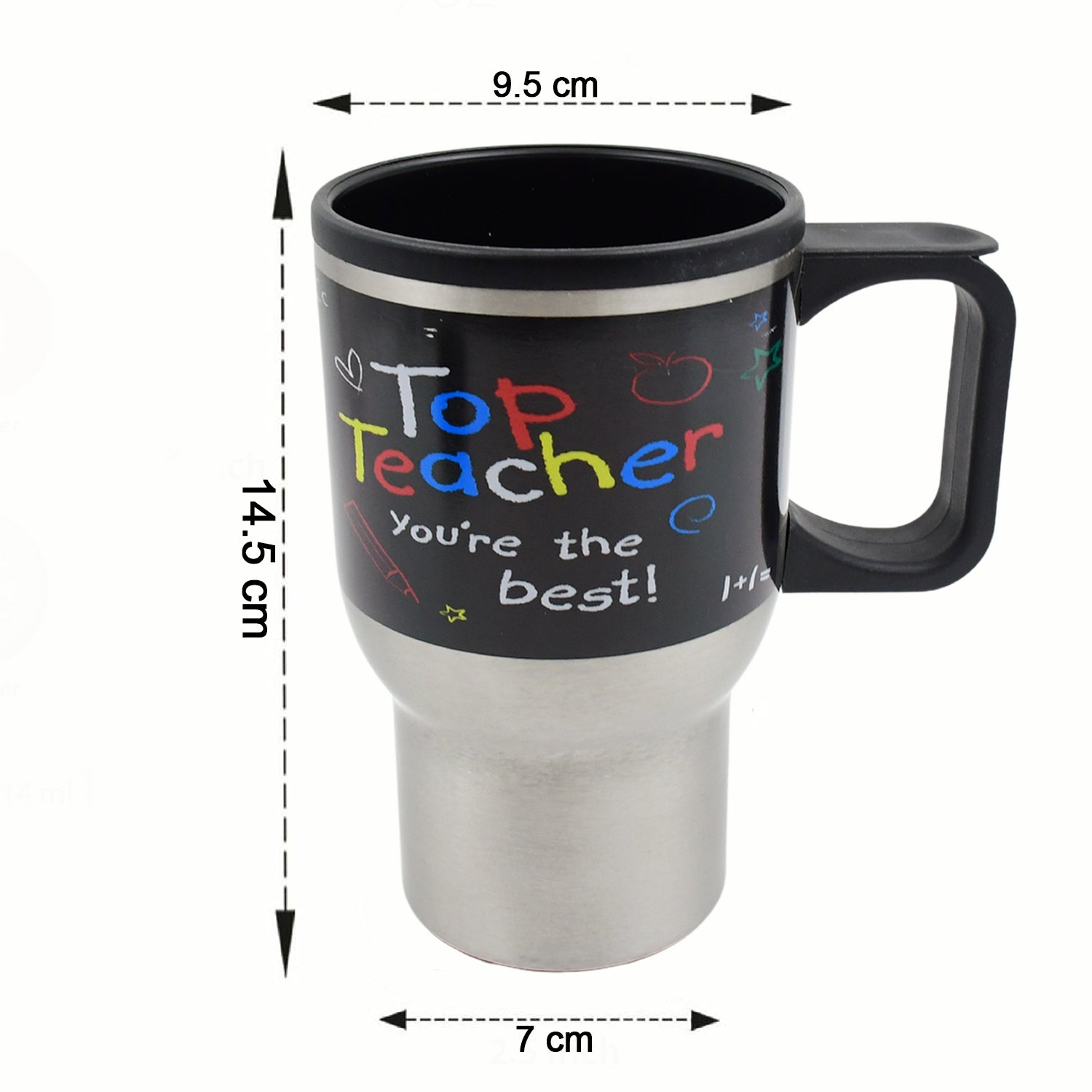 Stainless Steel Insulated Travel Mug - Double-Walled Vacuum Cup with Lid & Handle Stainless Steel Insulated Travel Mug - Double-Walled Vacuum Cup with Lid & Handle